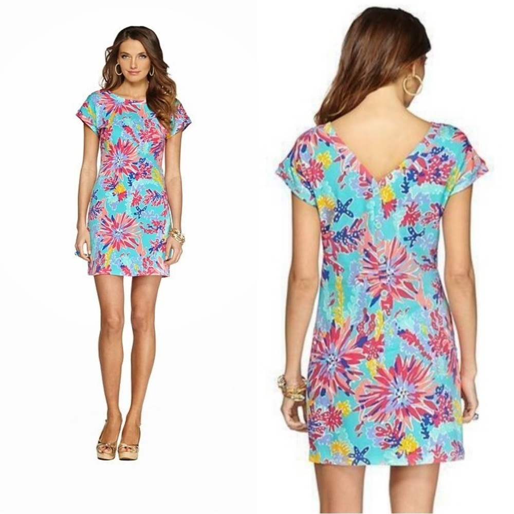 Lilly Pulitzer Women’s Trippin & Sippin Anastasia Shirt Dress in Aqua Size S